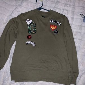 “Anti You” Green Pullover Sweatshirt